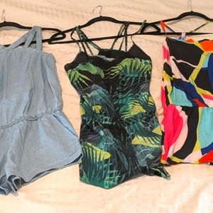 Fabletics Romper - SMALL - set of 3 mixed colors